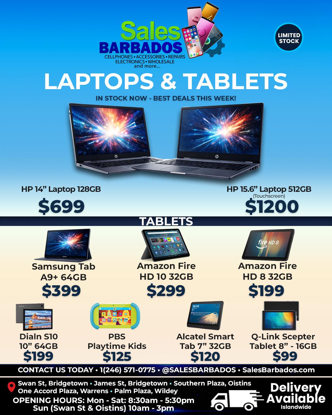 Sales Barbados — Laptops & Tablets